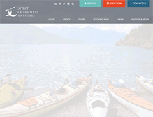 Tablet Screenshot of kayakingtours.com